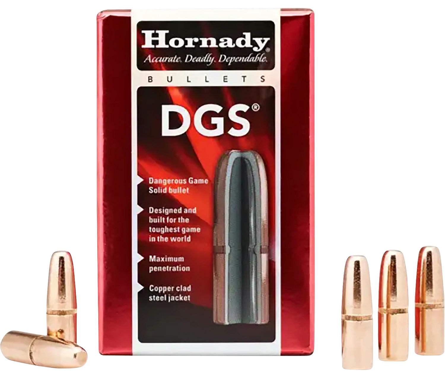 Hornady DGS 470 Cal .474 500gr Dangerous Game Solid Bullets 50/Box