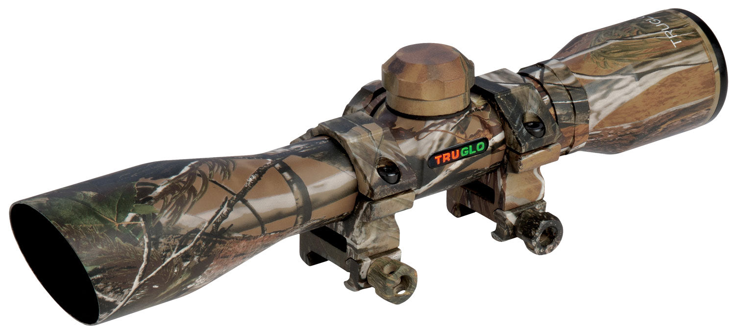 TruGlo Compact Realtree APG Camo 4x 32mm Diamond Reticle 1" Tube Rifle Scope TG8504CD