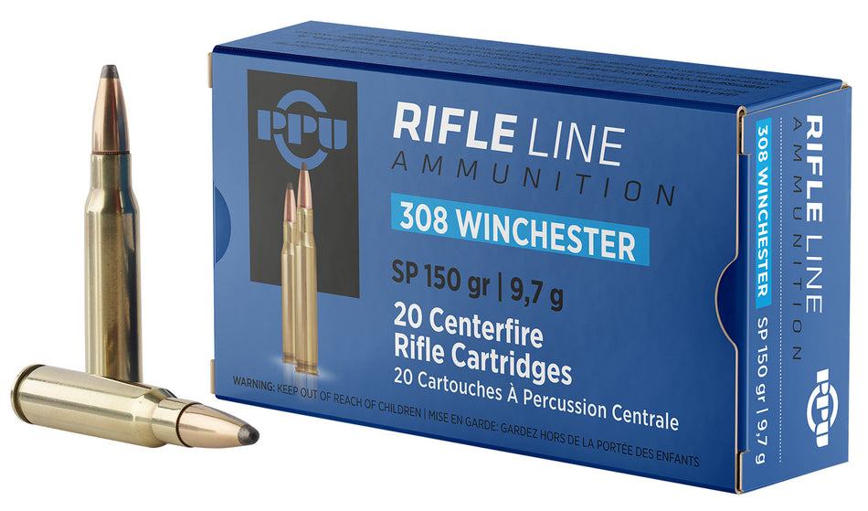 Prvi Partizan (PPU) PP3081 Standard Rifle 308 Win 150 gr Soft Point (SP)