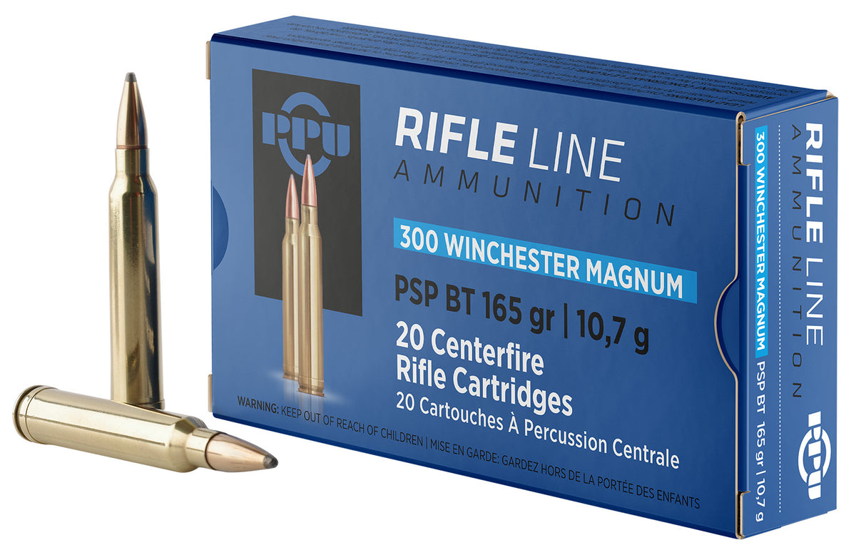 Prvi Partizan Rifle .300 Winchester Mag 165 grain Pointed Soft Point Boat Tail ammunition