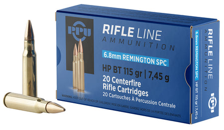 Prvi Partizan Rifle 6.8 Remington SPC 115 grain Hollow Point Boat Tail ammunition