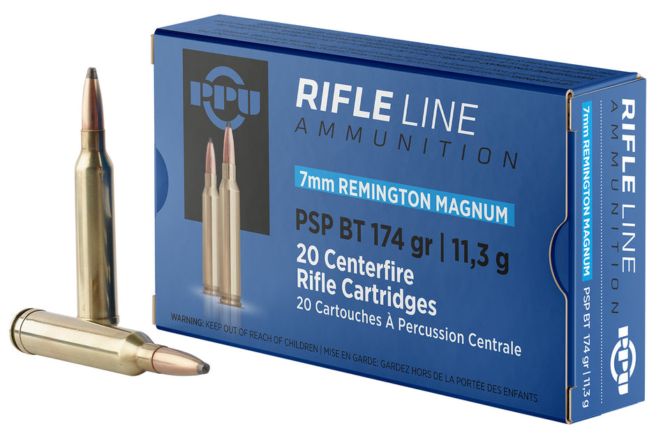 Prvi Partizan  Pointed Soft Point Boat Tail 174 Grain 7mm Remington Mag 2770 fps