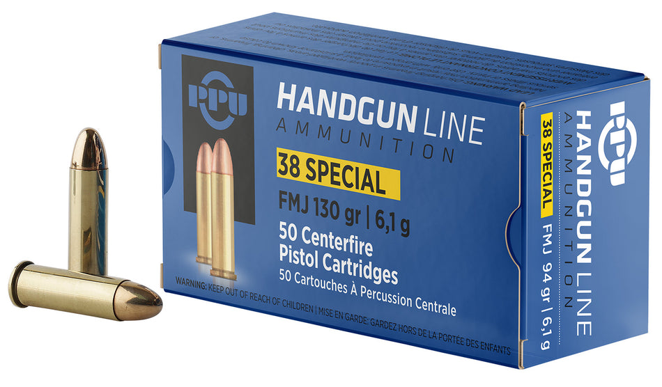 Prvi Partizan  Full Metal Jacket 130 Grain .38 Special 1017 fps