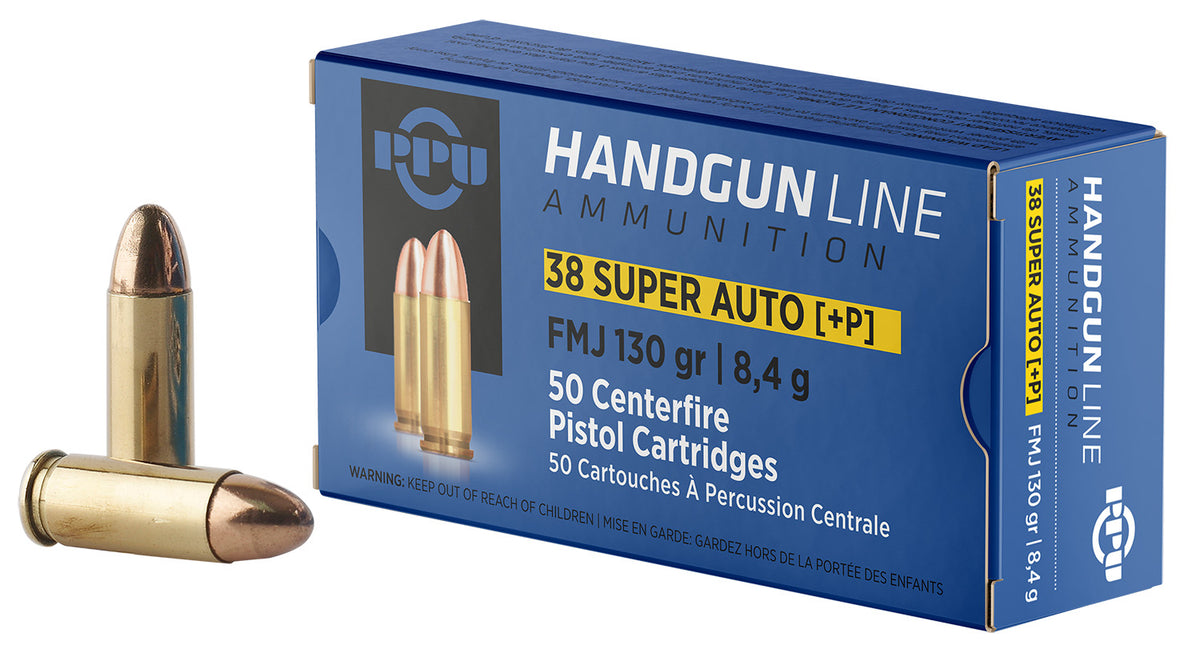 Prvi Partizan  +P Full Metal Jacket 130 Grain .38 Super 1213 fps