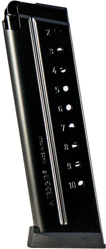 Mec-Gar 1911 Government Standard Detachable Magazine 9mm Luger 10 Round Blued Anti-Friction