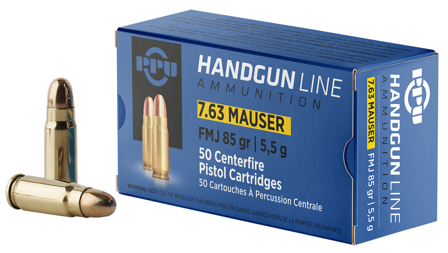 Prvi Partizan  Full Metal Jacket 85 Grain 7.63×25mm Mauser 1510 fps
