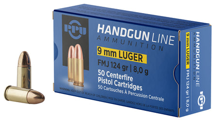 Prvi Partizan  Full Metal Jacket 124 Grain 9mm Luger/Parabellum 1120 fps