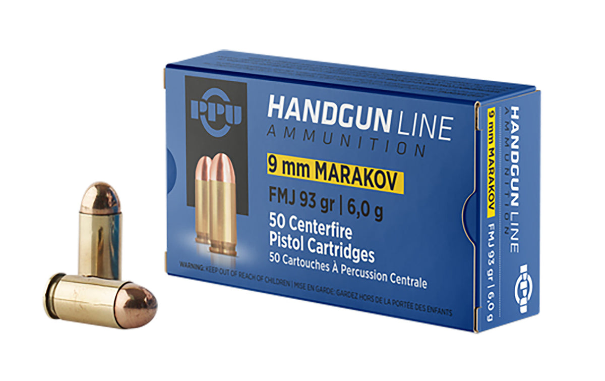 Prvi Partizan Handgun 9mm Makarov 93 grain Full Metal Jacket ammunition