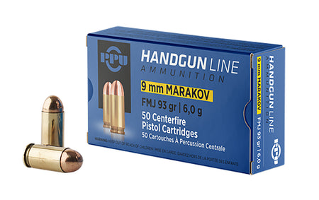 Prvi Partizan Handgun 9mm Makarov 93 grain Full Metal Jacket ammunition