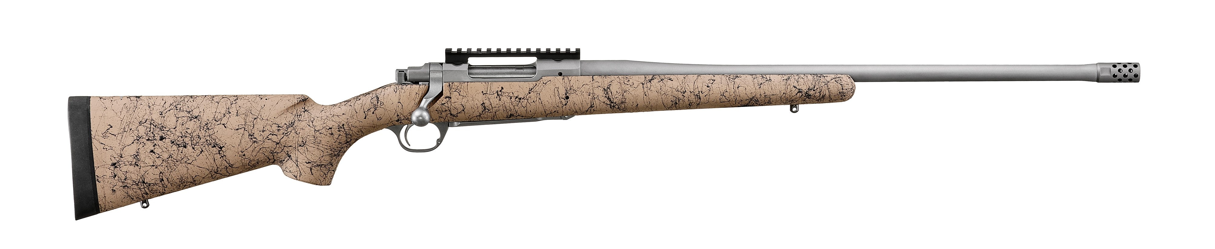Ruger 57154 Hawkeye FTW Hunter Full Size 308 Win 4+1 22" Matte Stainless Steel Threaded Barrel, Picatinny Rail Stainless Steel Receiver, Speckled Tan/Black HS Precision Synthetic Stock