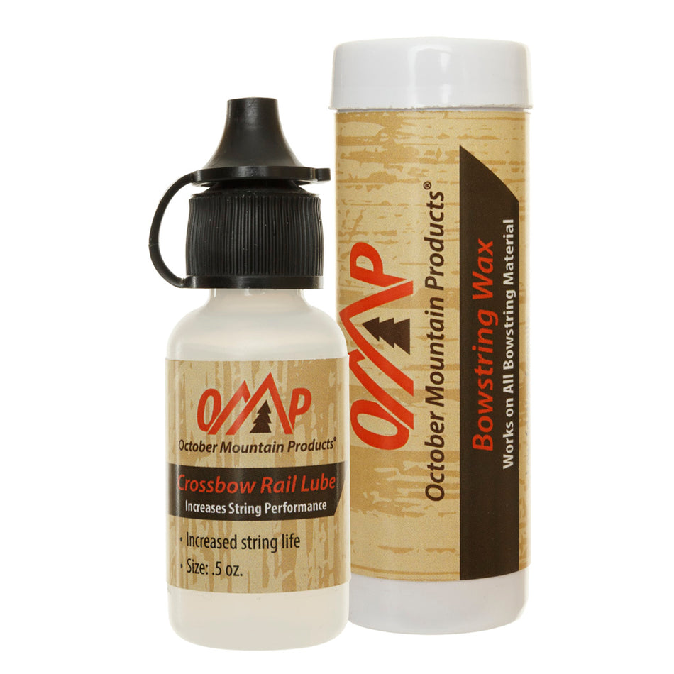 October Mountain Crossbow Bowstring Wax and Rail Lube Combo Pack