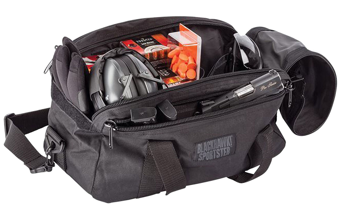 Blackhawk 74RB02BK Sportster 2-Handgun Carry Case Black 600D Polyester w/ Foam Padding & Slash Pockets