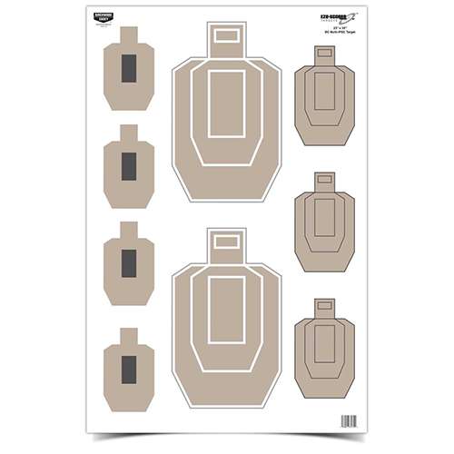 Birchwood Casey EZE-Scorer 23"x35" IPSC Practice Range Paper Target 100 Count
