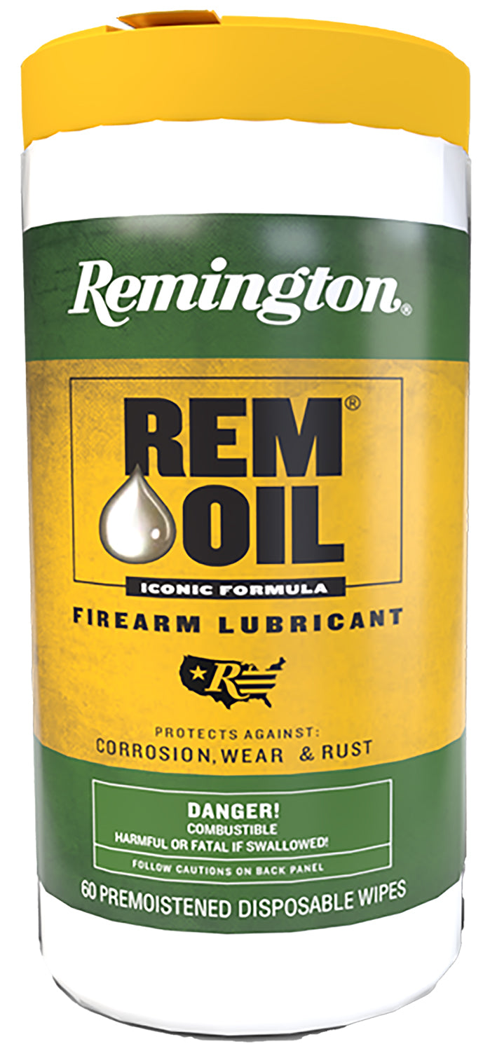 Remington Rem Oil Wipes Anti-Rust Anti-Corrosion Firearm Cleaning 60 Count