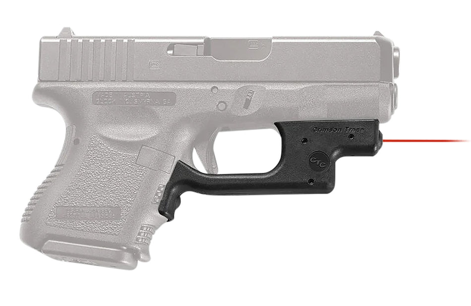 Crimson Trace Red Laser Laserguard for Glock Compact and Subcompact Pistols, Instinctive Activation, Black Polymer