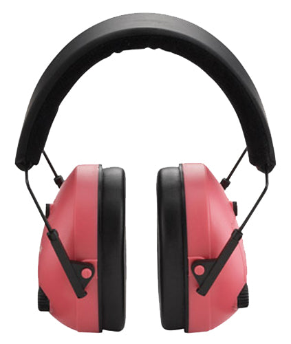 Champion Electronic Shooting Earmuff 25NRR Over the Head Pink/Black Adjustable Compact