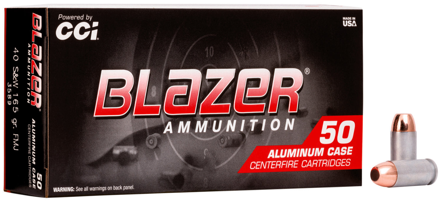 CCI 3589 Blazer 40 S&W 165 gr Total Metal Jacket