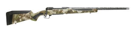 Savage Arms 58018 110 UltraLite 6.5 Creedmoor 4+1 22" Threaded Carbon Fiber Wrapped Barrel, Black Melonite Rec, Woodland Camo AccuStock with AccuFit