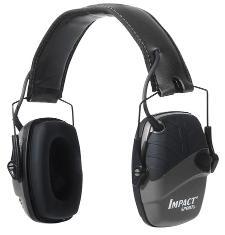 Howard Leight R02524 Impact Sport 22 dB Electronic Muffs Deluxe Headband Gray/Black