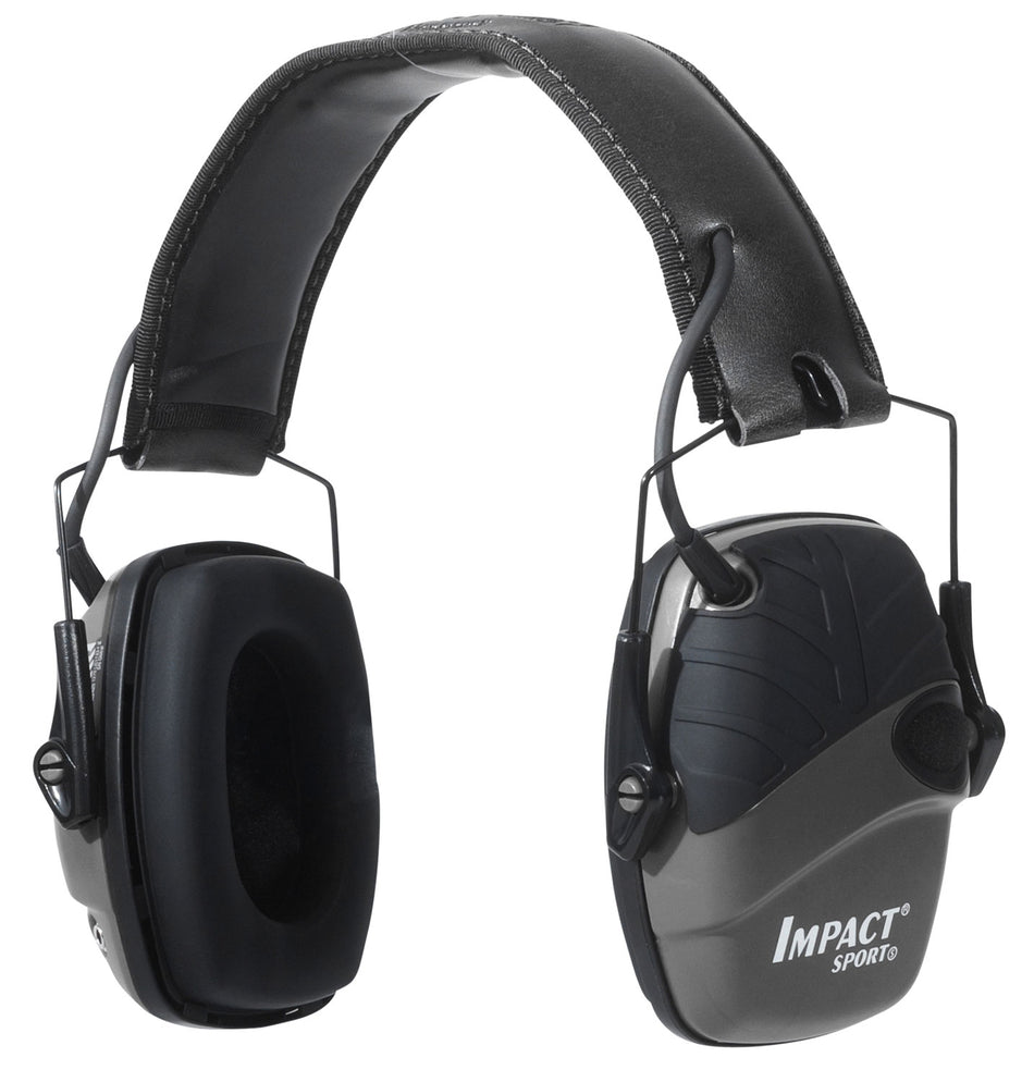 Howard Leight R02524 Impact Sport 22 dB Electronic Muffs Deluxe Headband Gray/Black
