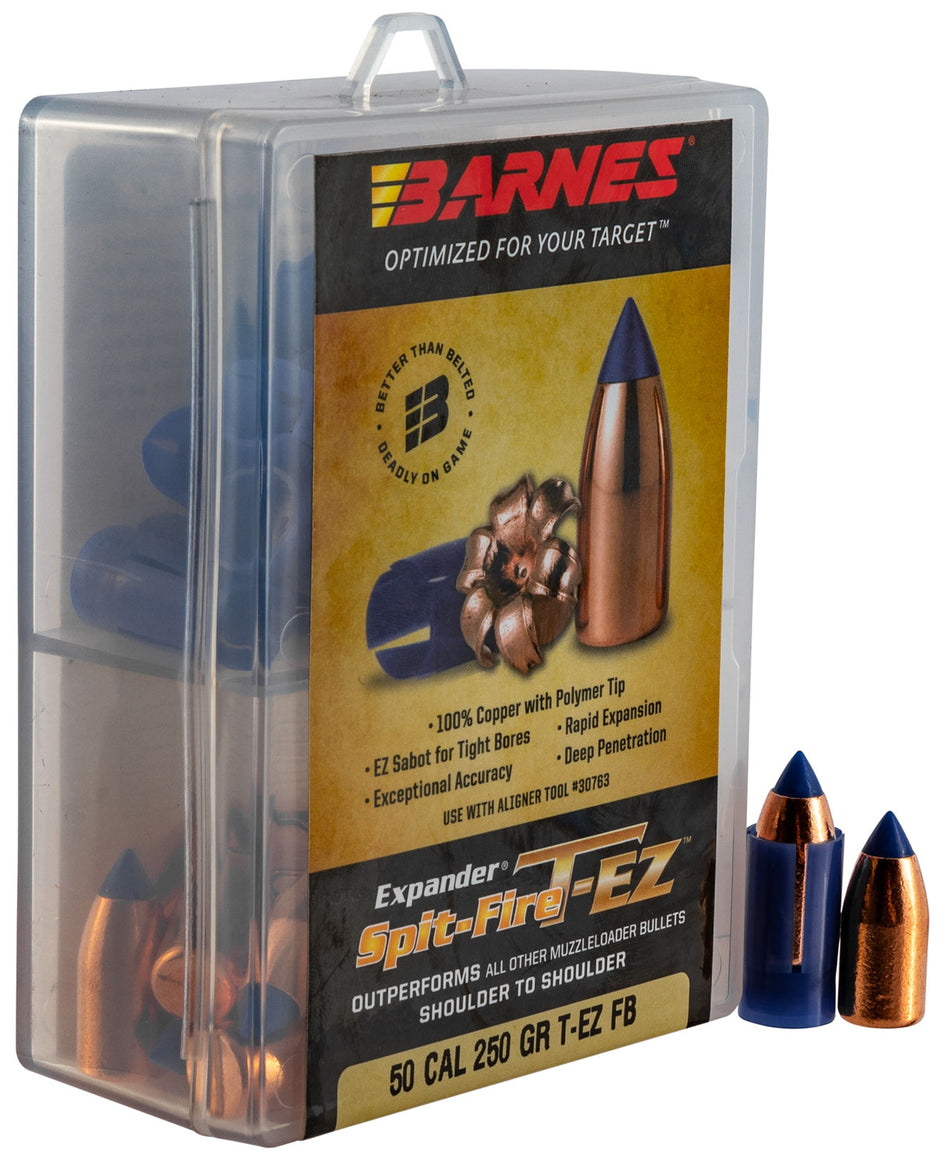 Barnes Spit-Fire T-EZ Muzzleloader Bullets 50 Cal Flat Base 250gr 24/Box