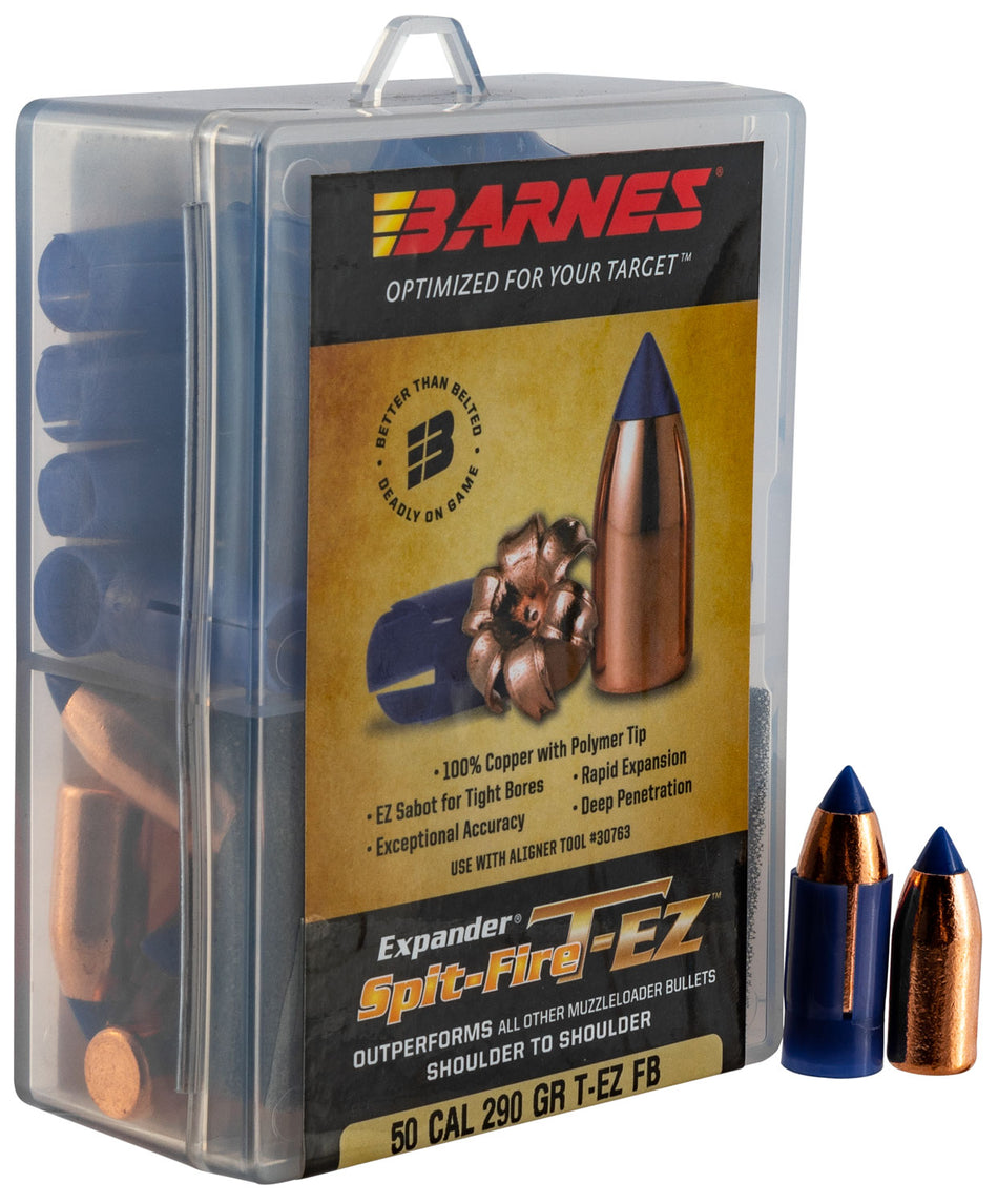 Barnes Spit-Fire T-EZ Muzzleloader Bullets 50 Cal Flat Base 290gr 24/Box