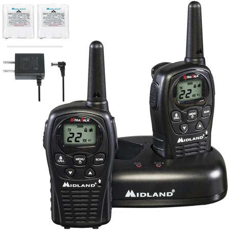 Midland LXT500VP3 2-Way Radio Kit with Batteries and Desktop Charger