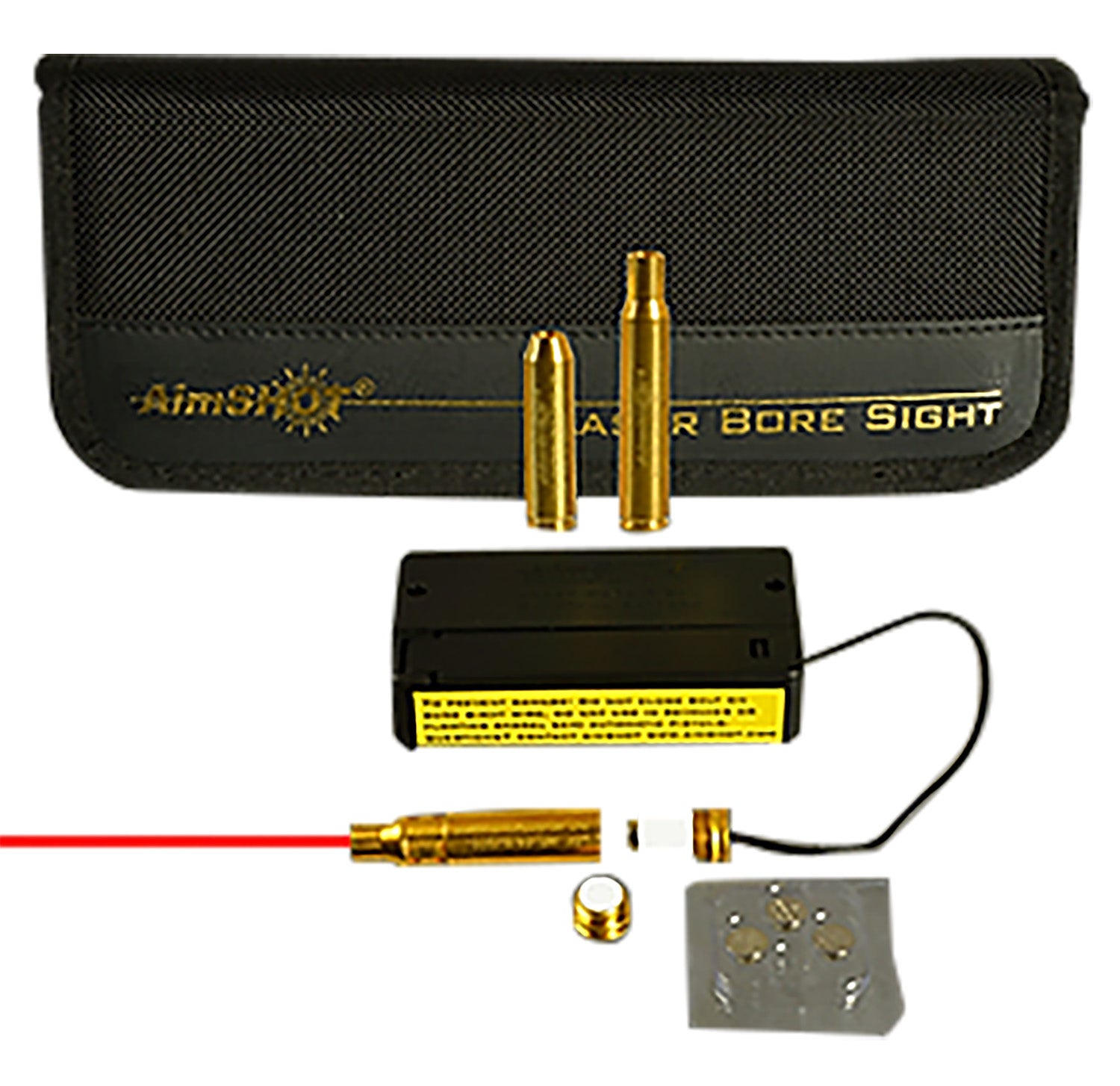 AimShot MBSKIT1 Modular Bore Sight Rifle Kit Brass BS223 with Two Arbors