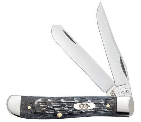 Case Pocket Worn Gray Bone Crandall Jig Small Trapper Knife