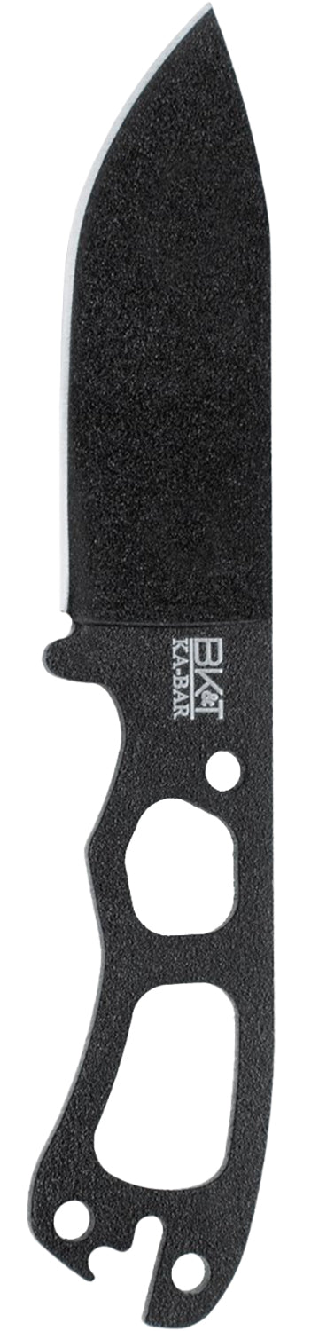 Ka-Bar BK11 Becker Necker 3.25" Plain Fixed Blade, Black 1095 Cro-Van Blade & Handle, Includes Plastic Sheath