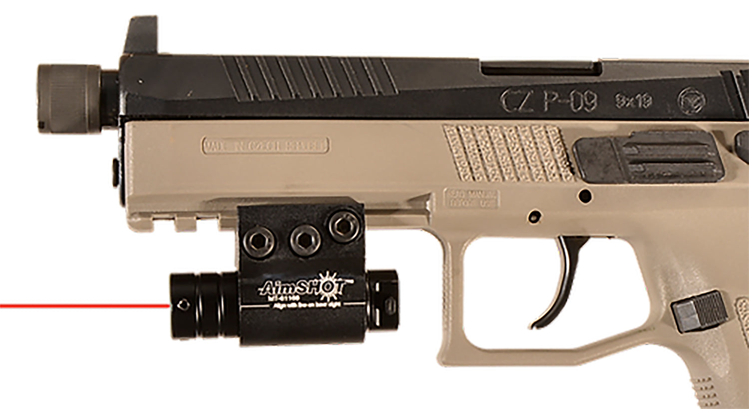 AimShot KT6132 Pistol Red Laser Matte Black Sight