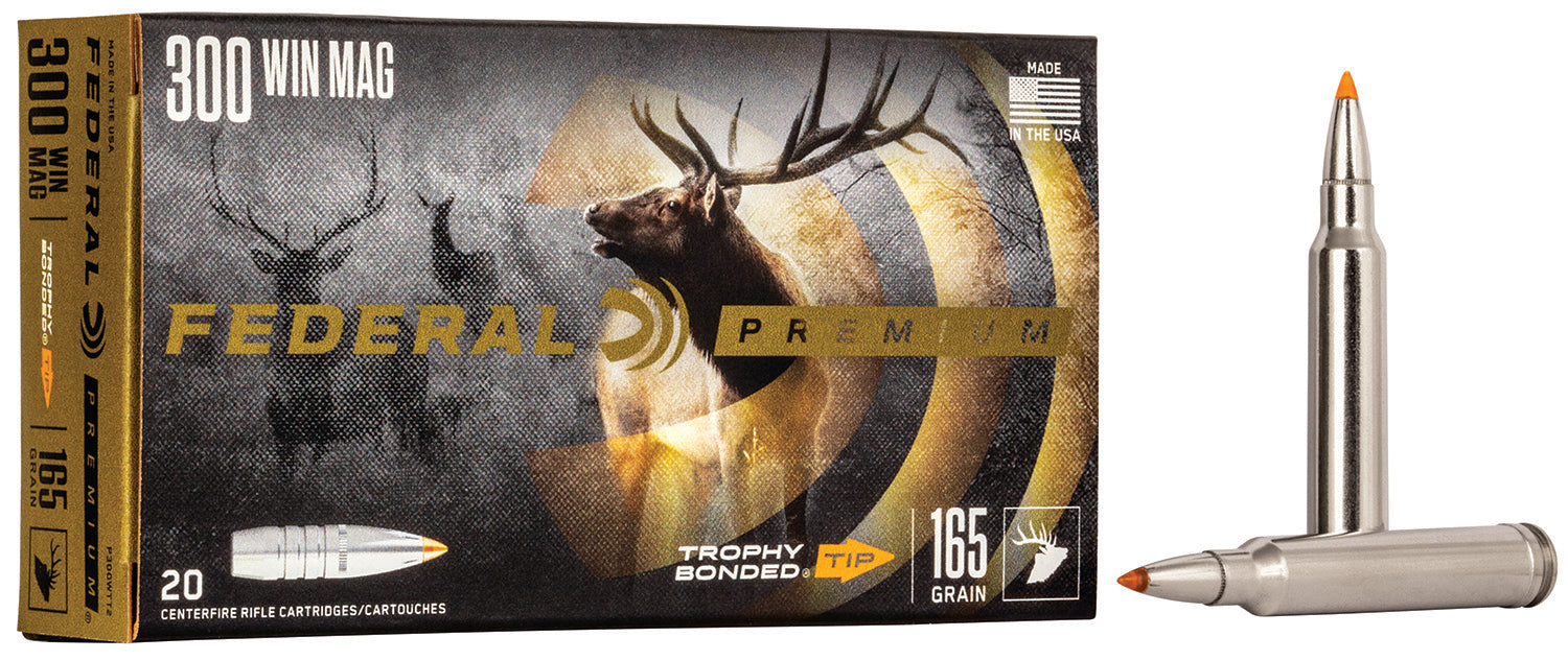 Federal Premium .300 Winchester Mag 165 grain Trophy Bonded Tip ammunition
