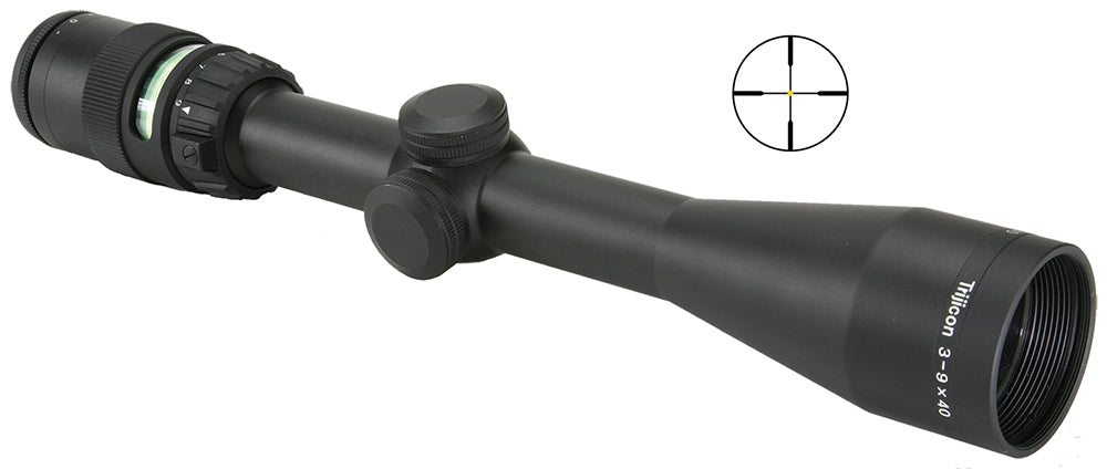 Trijicon 200002 AccuPoint Variable Power 3-9x40mm 1" Tube Black Anodized Illuminated Duplex Crosshair w/Green Dot