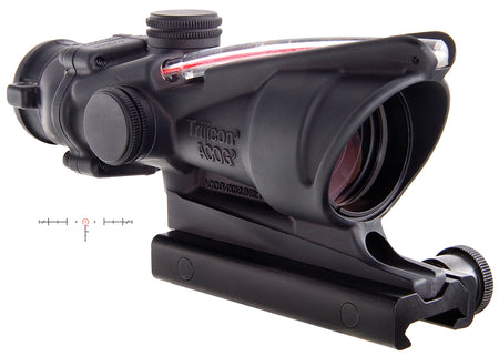 Trijicon 100219 ACOG Fixed 4x32mm Riflescope Black Anodized Illuminated Red Horseshoe BDC .223/5.56 Reticle