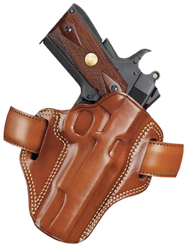 Galco CM112 Combat Master OWB Tan Leather Belt Slide Holster, Fits S&W K Frame & Ruger Security-Six, Right Hand