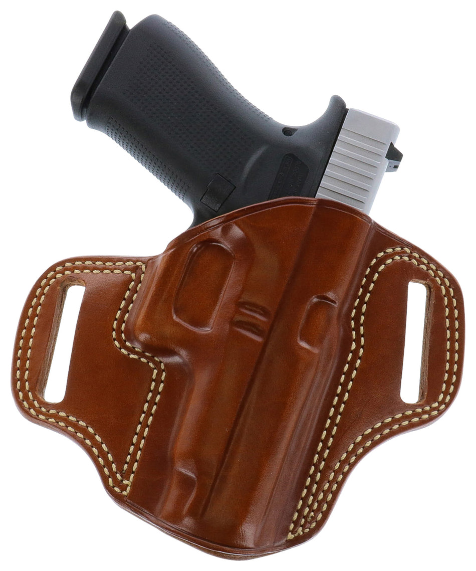 Galco CM158 Combat Master OWB Tan Leather Belt Slide Holster, Fits S&W J Frame & Charter Arms Undercover, Right Hand