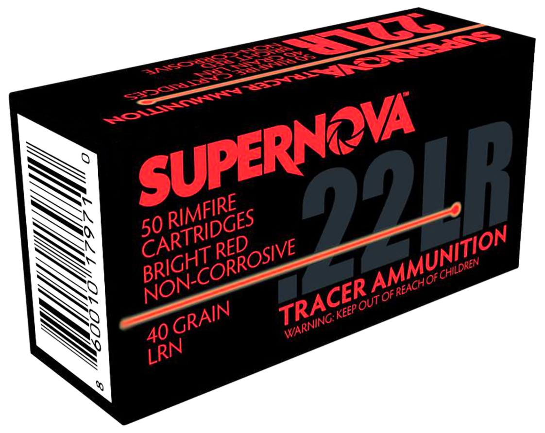 Supernova PMSN22LRR Red Tracer Non-Corrosive Lead Round Nose 40 Grain .22 Long Rifle 1070 fps
