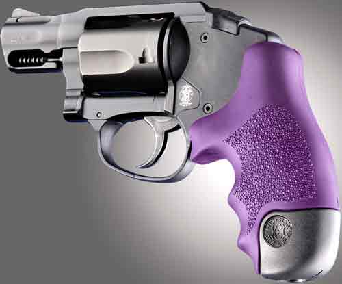 Hogue S&W J Frame Centennial Polymer Bodyguard Finger Groove Grip Purple