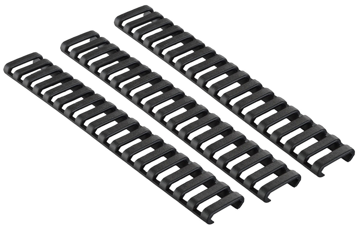 Ergo Low-Pro Ladder Rail Cover 4373BK Black 18 Slot Santoprene Rubber 3-Pack Rifle