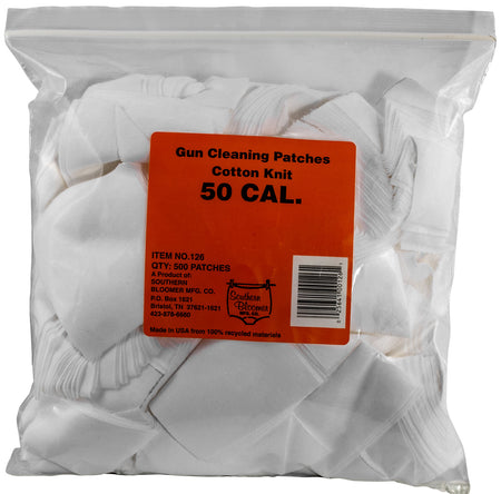 Southern Bloomer Threadless Cotton Knit Cleaning Patches 50 Caliber 500 CT