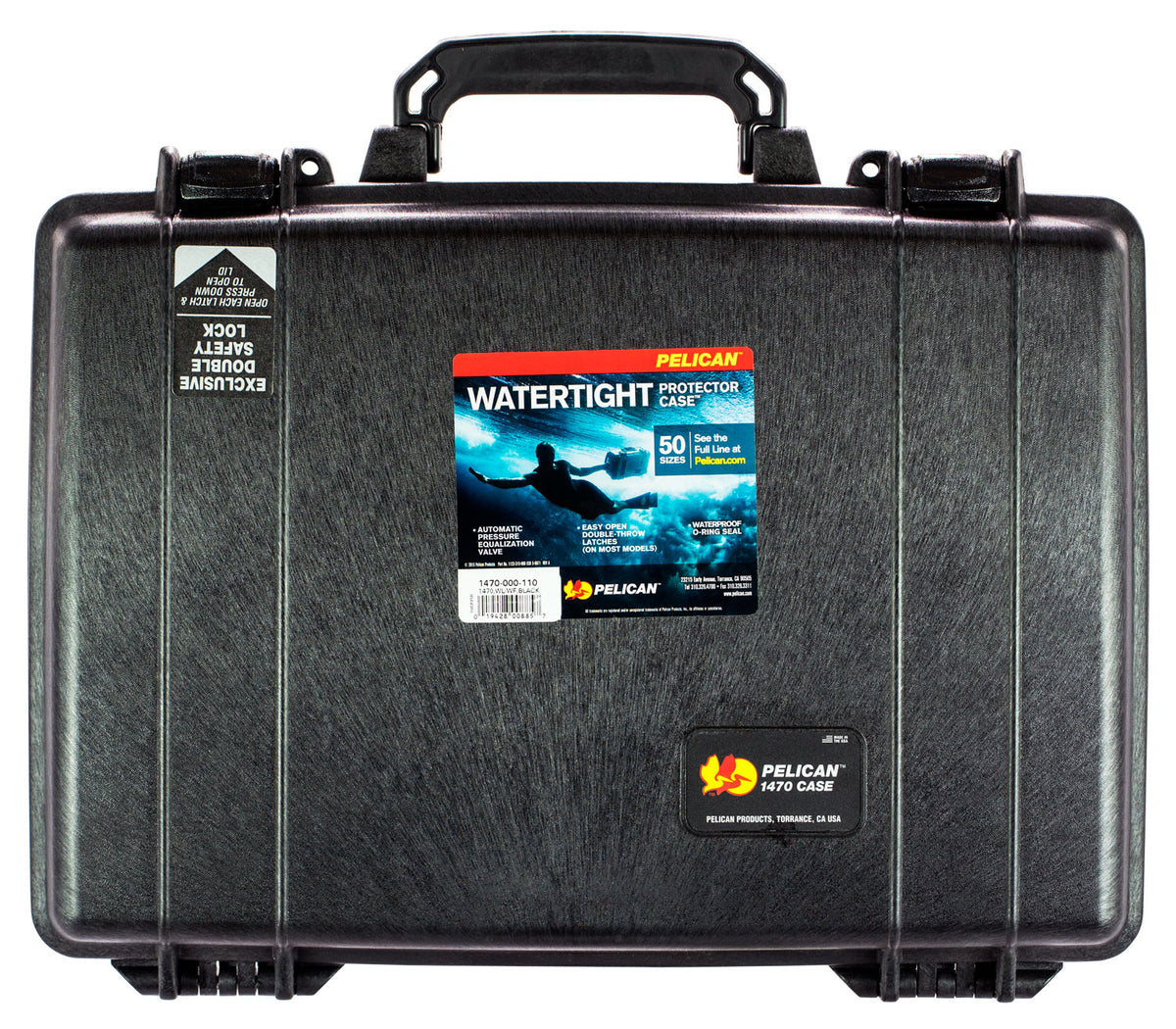 Pelican Protector 1470000110 Hard Laptop Case Black 16" Interior Polymer USA