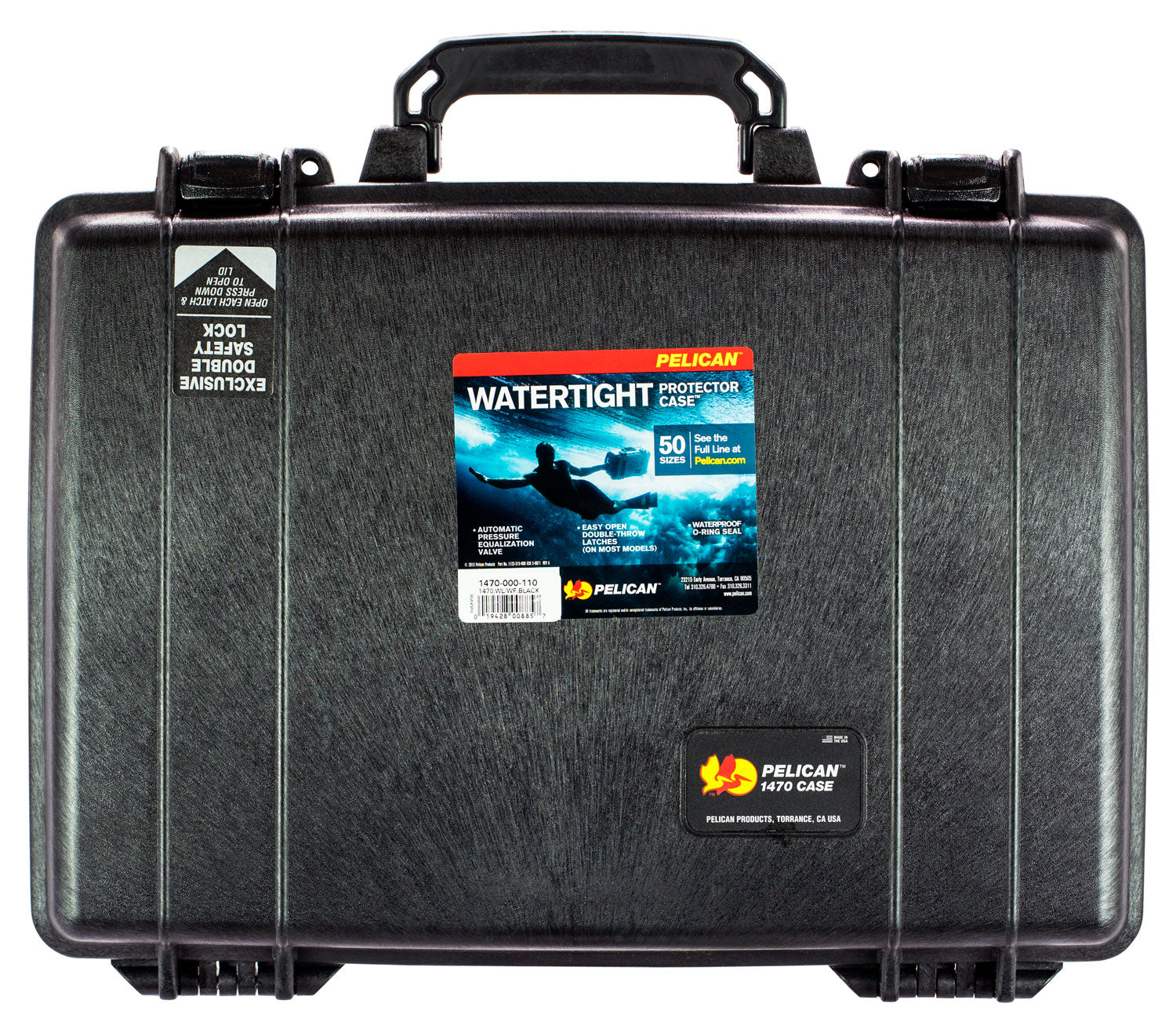 Pelican Protector 1470000110 Hard Laptop Case Black 16" Interior Polymer USA