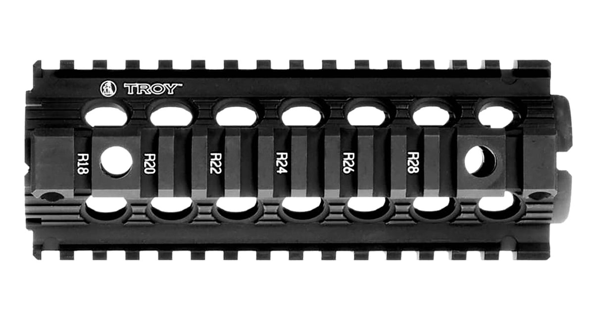 Troy Industries 7" Carbine Length Drop-In Rail System Black Anodized for AR-15 and M4