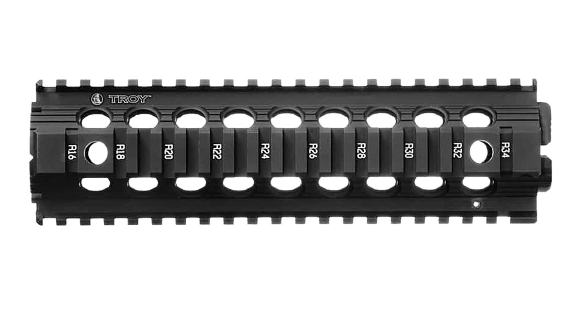 Troy SRAIMRFD9BT00 AR-15 Drop-In Rail Black Hardcoat Anodized Aluminum