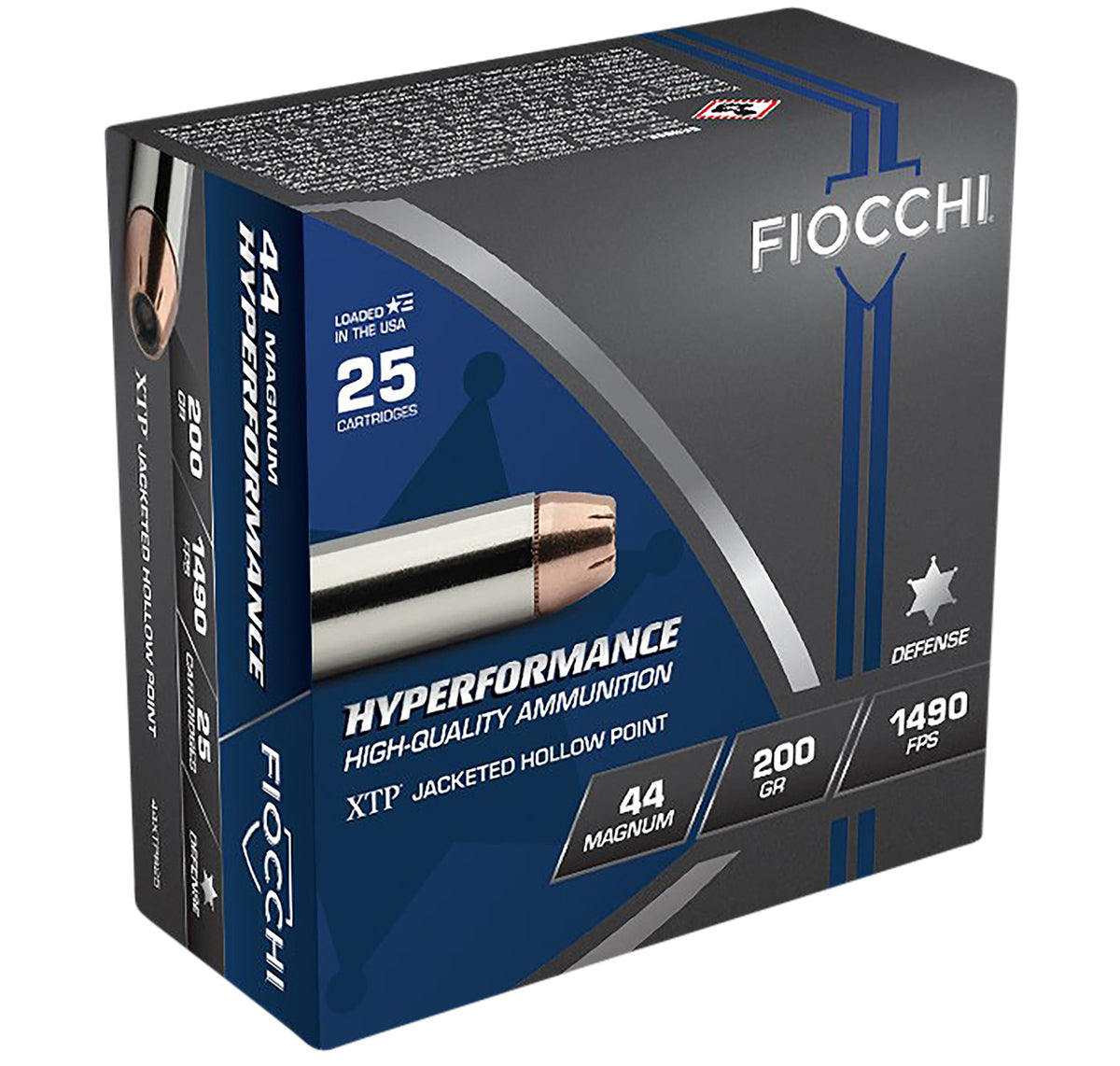 Fiocchi Hyperformance Hornady XTP Hollow Point 200 Grain .44 Magnum 1490 fps