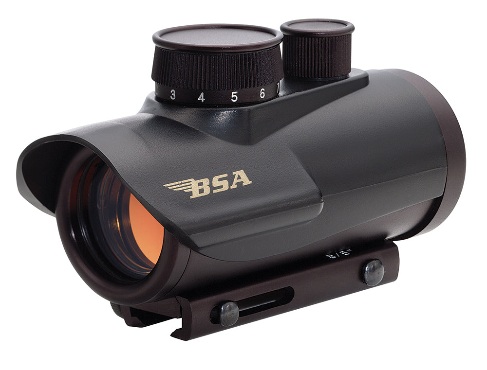 BSA RD30 Matte Black 1x30mm 5 MOA Red Dot with Weaver and Dovetail Compatibility
