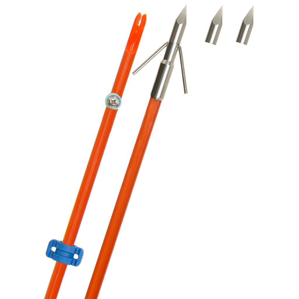 Fin Finder Raider Pro Fiberglass Bowfishing Arrow Orange Riptide Point
