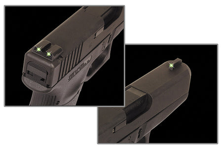 TruGlo TG231MP Tritium Night Sight Set Green Tritium Front Sight Green Tritium Rear Sight Black