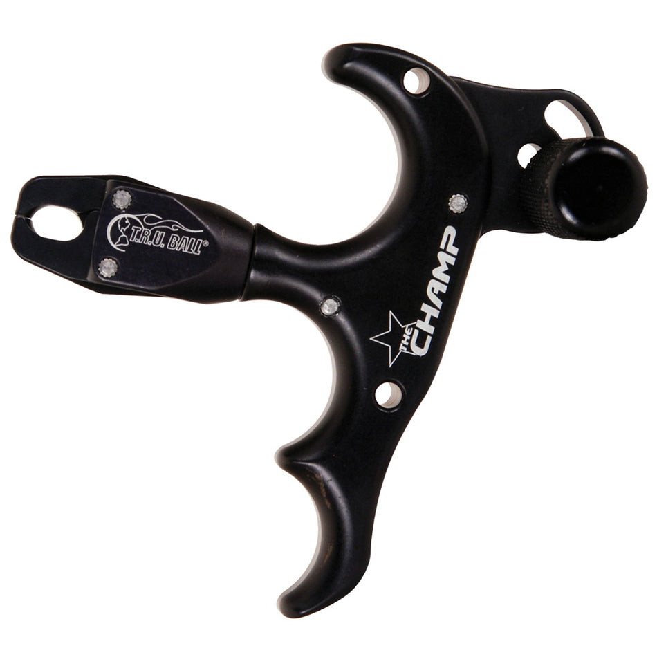 Tru Ball Champ 3-Finger Archery Release Black, Small