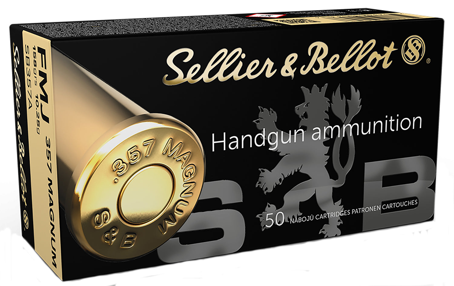 Sellier & Bellot (S&B) SB357A Handgun 357 Mag 158 gr Full Metal Jacket (FMJ)